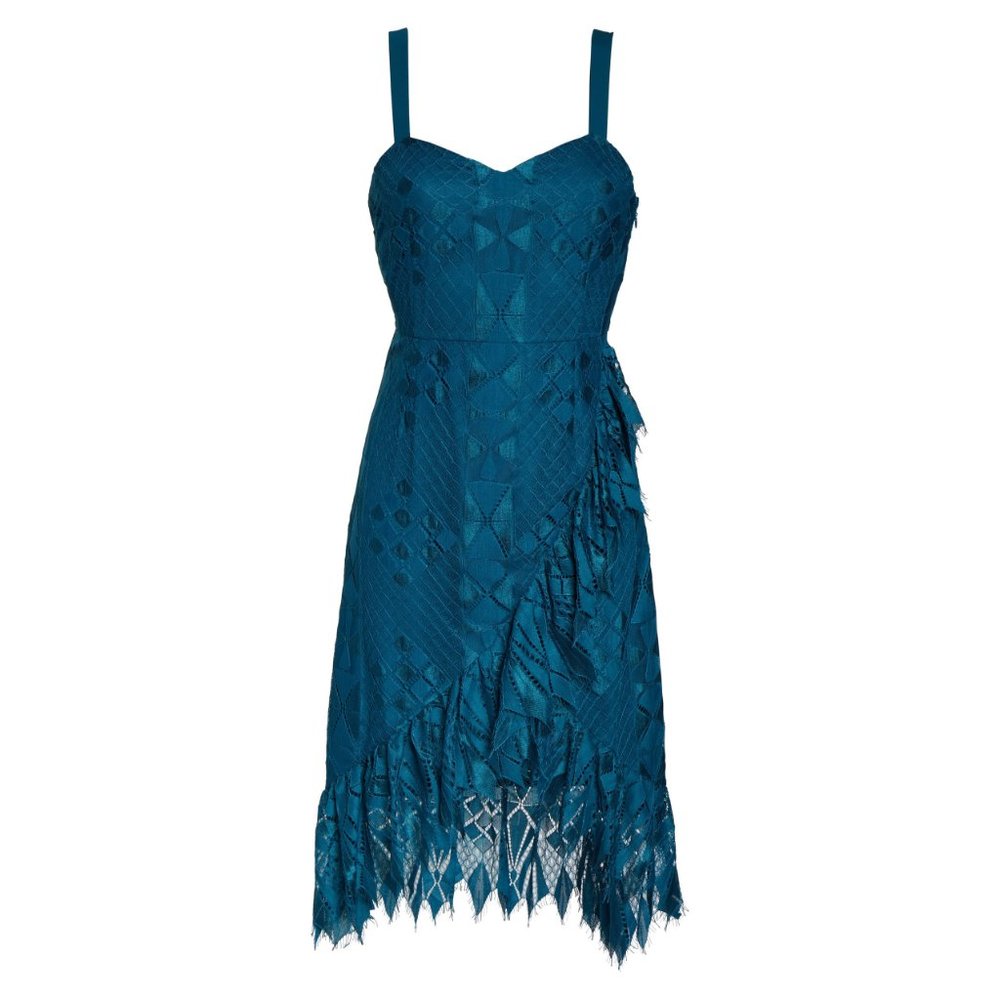 NWT Nordstrom Foxiedox Lace Ruffle Cocktail Dress